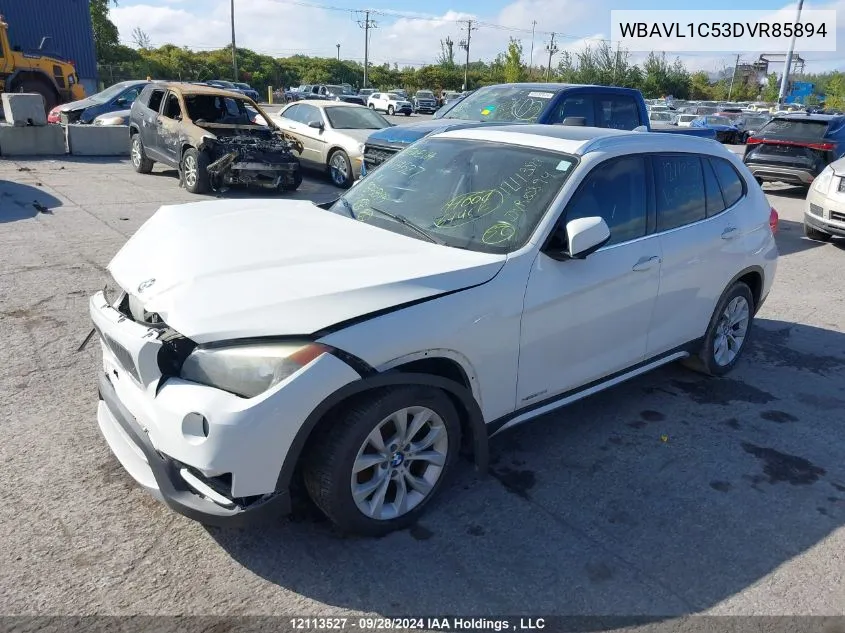 2013 BMW X1 VIN: WBAVL1C53DVR85894 Lot: 12113527