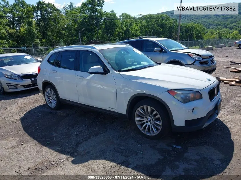 2014 BMW X1 xDrive28I VIN: WBAVL1C51EVY17382 Lot: 39826658