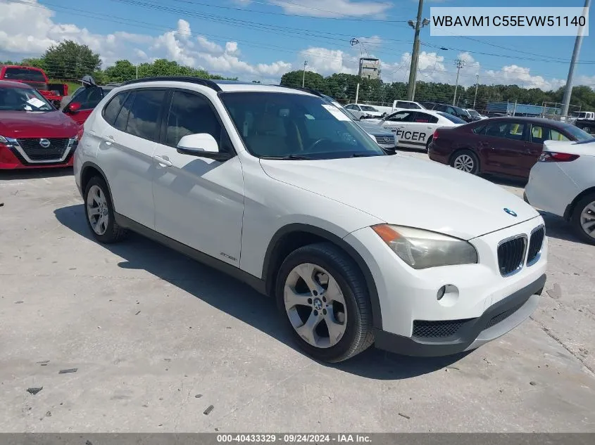 2014 BMW X1 Sdrive28I VIN: WBAVM1C55EVW51140 Lot: 40433329