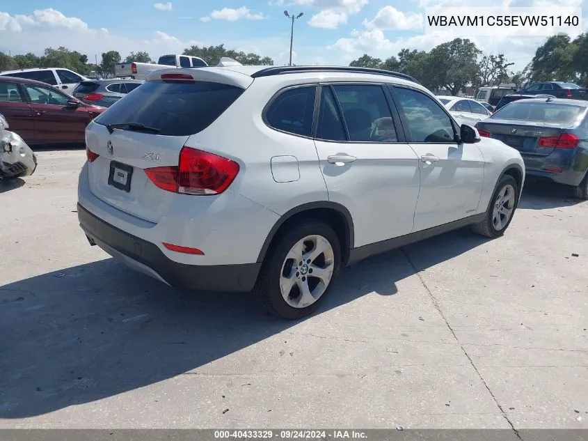 2014 BMW X1 Sdrive28I VIN: WBAVM1C55EVW51140 Lot: 40433329