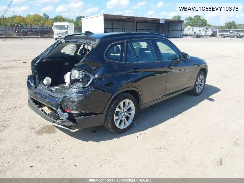 2014 BMW X1 xDrive28I VIN: WBAVL1C58EVY10378 Lot: 40511551