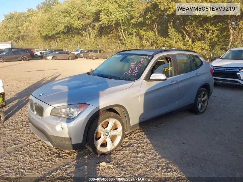 2014 BMW X1 xDrive35I VIN: WBAVM5C51EVV92191 Lot: 40540030