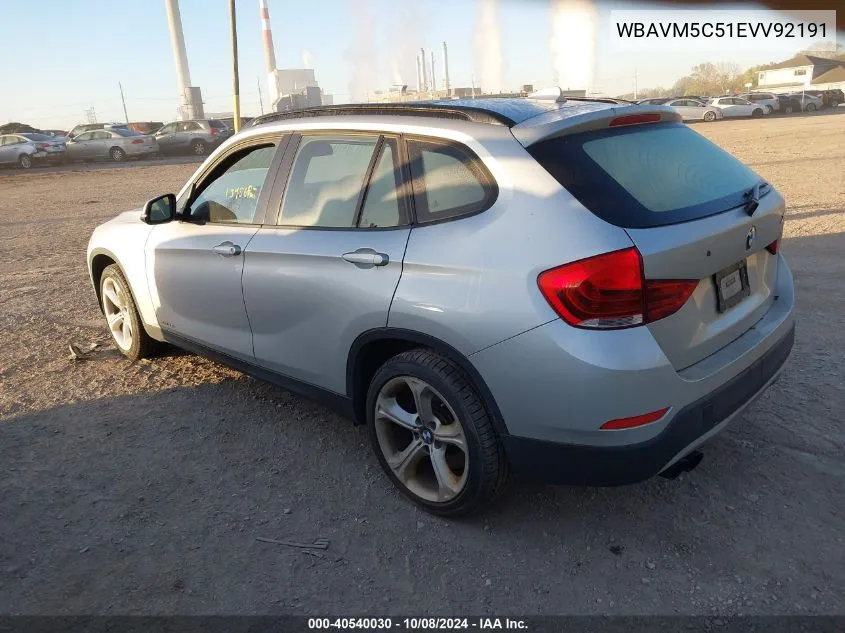 2014 BMW X1 xDrive35I VIN: WBAVM5C51EVV92191 Lot: 40540030