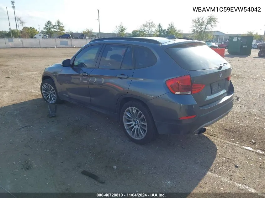 2014 BMW X1 Sdrive28I VIN: WBAVM1C59EVW54042 Lot: 40728810