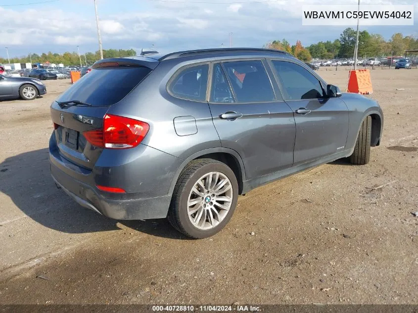 2014 BMW X1 Sdrive28I VIN: WBAVM1C59EVW54042 Lot: 40728810