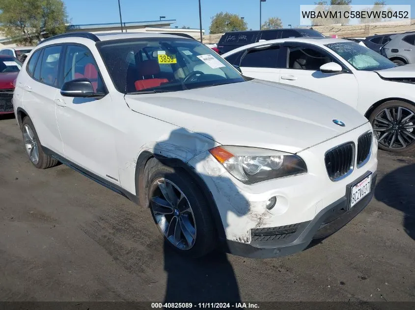 2014 BMW X1 Sdrive28I VIN: WBAVM1C58EVW50452 Lot: 40825089