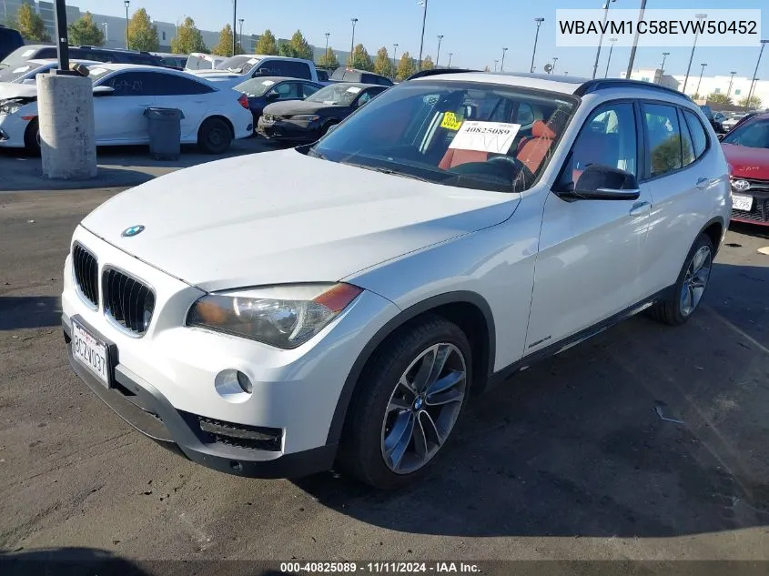 2014 BMW X1 Sdrive28I VIN: WBAVM1C58EVW50452 Lot: 40825089