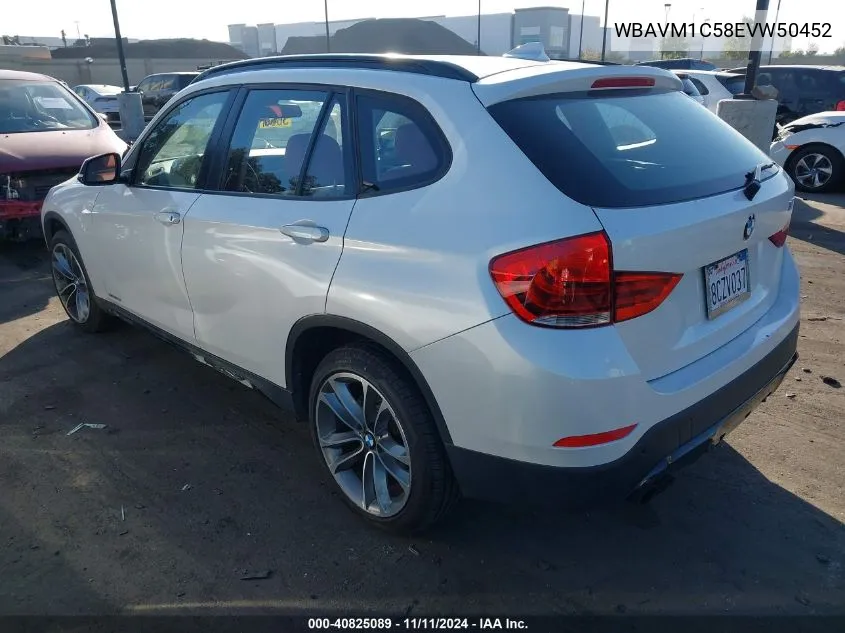 2014 BMW X1 Sdrive28I VIN: WBAVM1C58EVW50452 Lot: 40825089