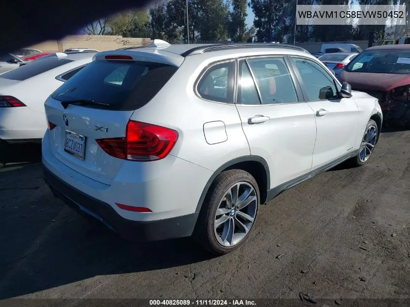 2014 BMW X1 Sdrive28I VIN: WBAVM1C58EVW50452 Lot: 40825089