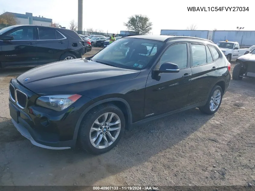 2015 BMW X1 xDrive28I VIN: WBAVL1C54FVY27034 Lot: 40907133