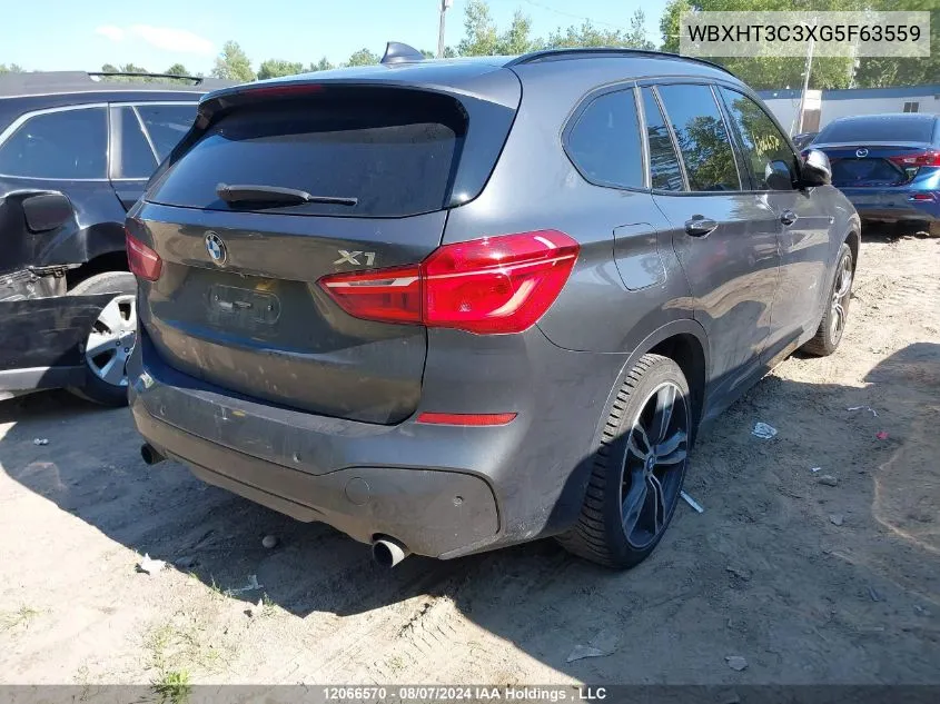 2016 BMW X1 VIN: WBXHT3C3XG5F63559 Lot: 12066570