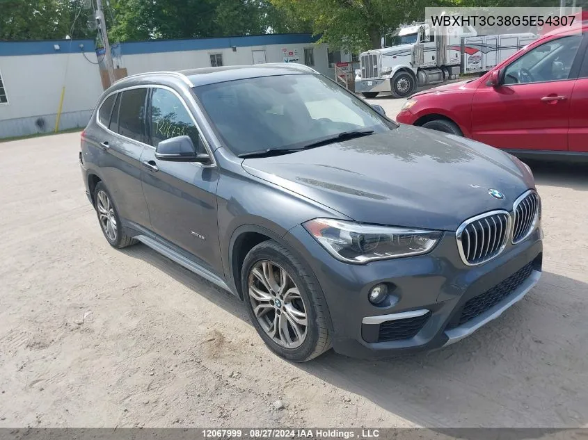 2016 BMW X1 VIN: WBXHT3C38G5E54307 Lot: 12067999