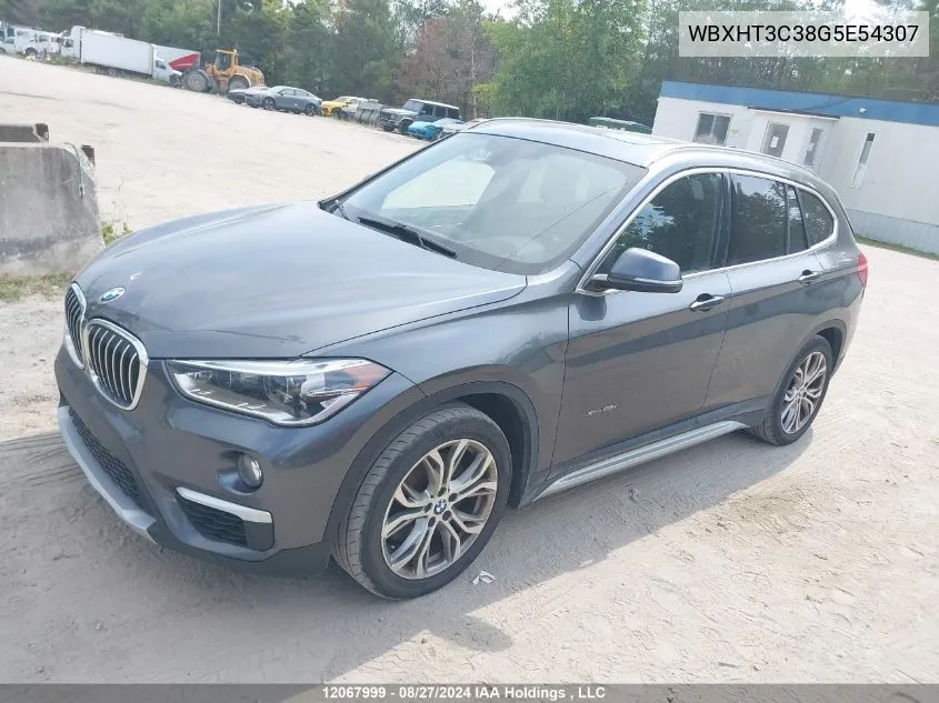 2016 BMW X1 VIN: WBXHT3C38G5E54307 Lot: 12067999