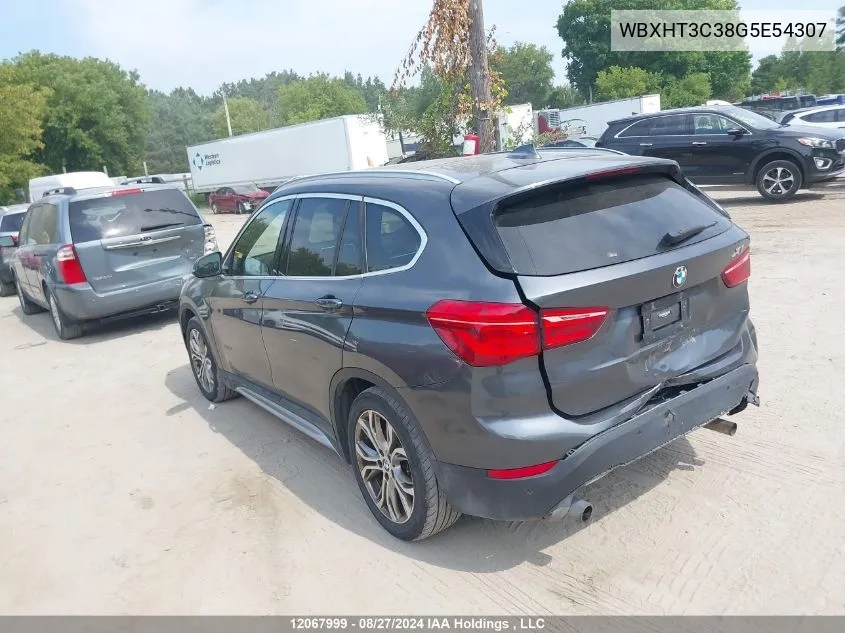 2016 BMW X1 VIN: WBXHT3C38G5E54307 Lot: 12067999