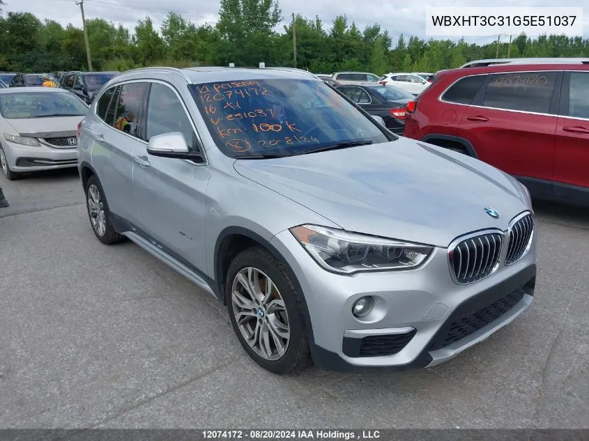 WBXHT3C31G5E51037 2016 BMW X1 xDrive28I