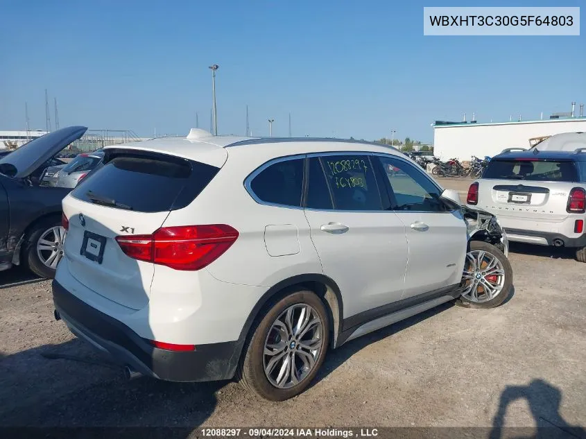 WBXHT3C30G5F64803 2016 BMW X1 xDrive28I