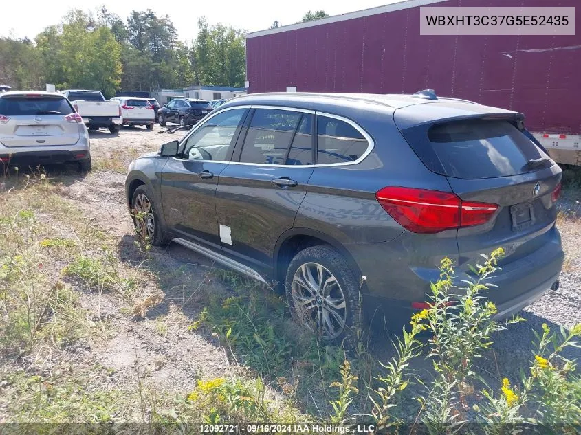 2016 BMW X1 VIN: WBXHT3C37G5E52435 Lot: 12092721