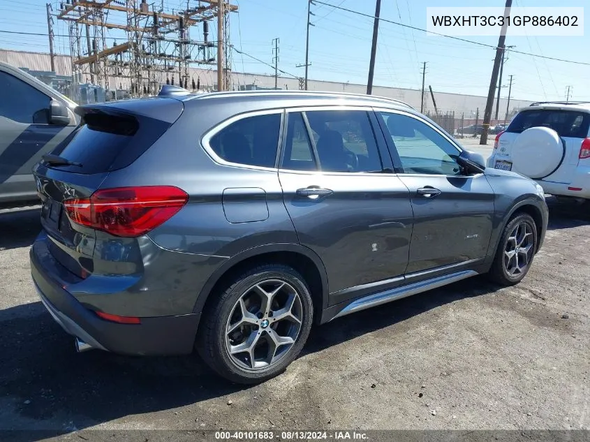 2016 BMW X1 xDrive28I VIN: WBXHT3C31GP886402 Lot: 40101683