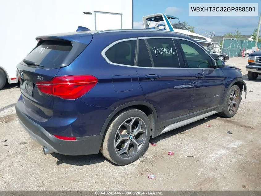 2016 BMW X1 xDrive28I VIN: WBXHT3C32GP888501 Lot: 40242446