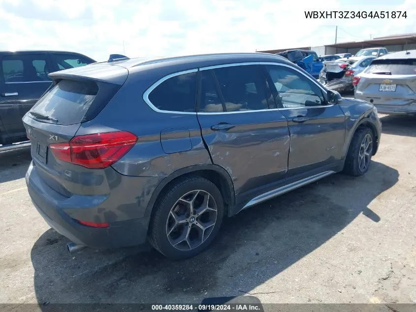 2016 BMW X1 xDrive28I VIN: WBXHT3Z34G4A51874 Lot: 40359284