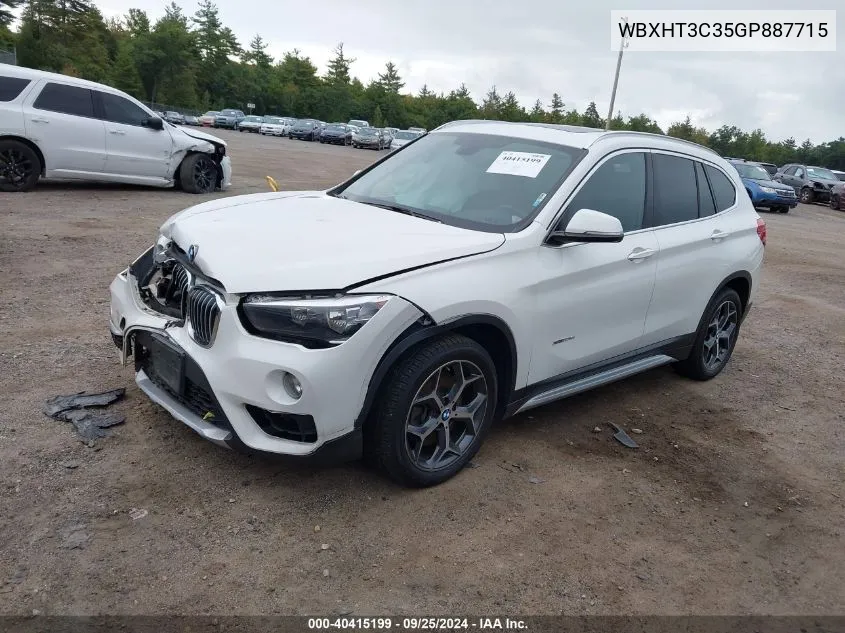 2016 BMW X1 xDrive28I VIN: WBXHT3C35GP887715 Lot: 40415199