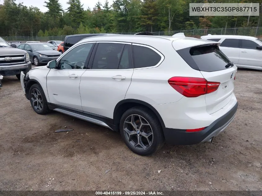 2016 BMW X1 xDrive28I VIN: WBXHT3C35GP887715 Lot: 40415199