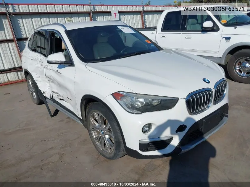 2016 BMW X1 xDrive28I VIN: WBXHT3C30G5F63571 Lot: 40493319