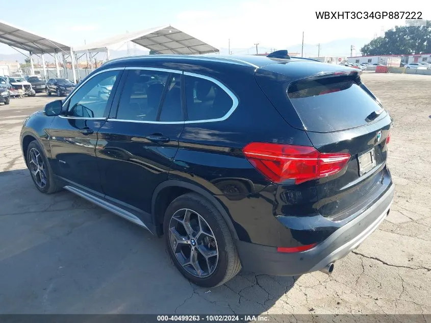 2016 BMW X1 xDrive28I VIN: WBXHT3C34GP887222 Lot: 40499263