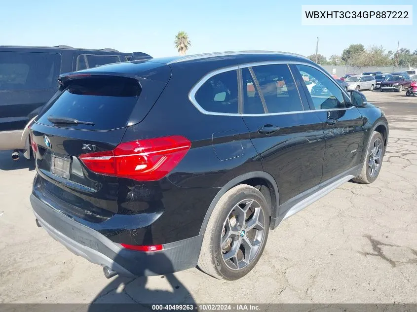 2016 BMW X1 xDrive28I VIN: WBXHT3C34GP887222 Lot: 40499263