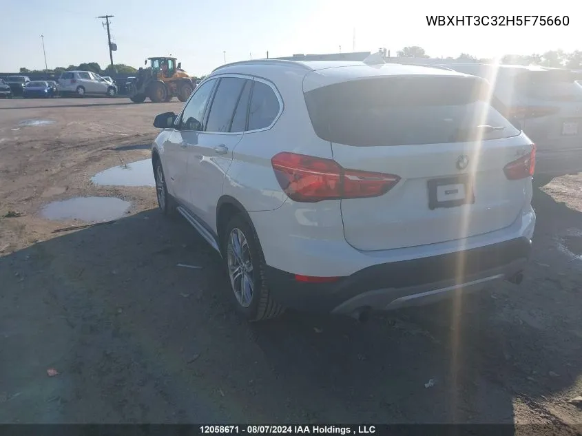 2017 BMW X1 xDrive28I VIN: WBXHT3C32H5F75660 Lot: 12058671