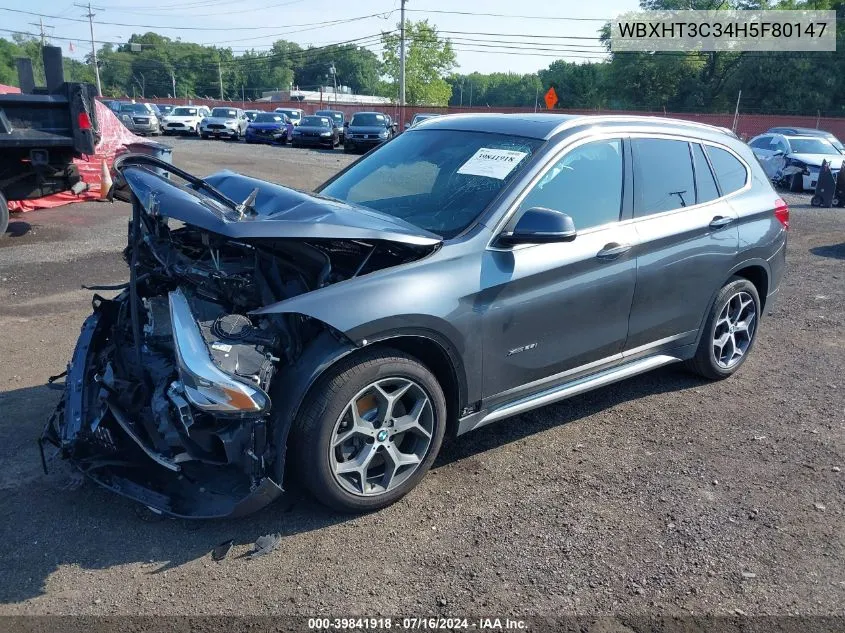 2017 BMW X1 xDrive28I VIN: WBXHT3C34H5F80147 Lot: 39841918