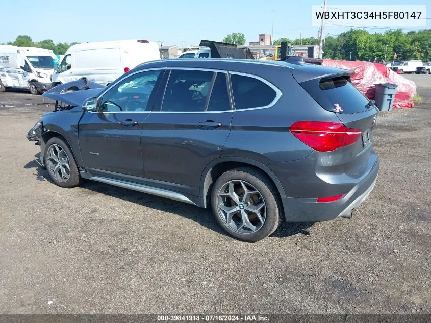 2017 BMW X1 xDrive28I VIN: WBXHT3C34H5F80147 Lot: 39841918