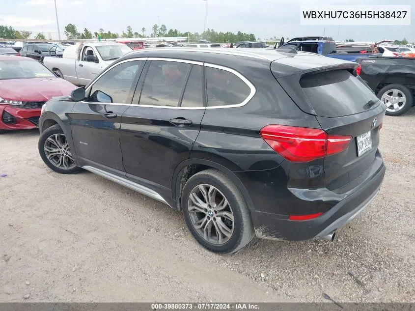 2017 BMW X1 Sdrive28I VIN: WBXHU7C36H5H38427 Lot: 39880373