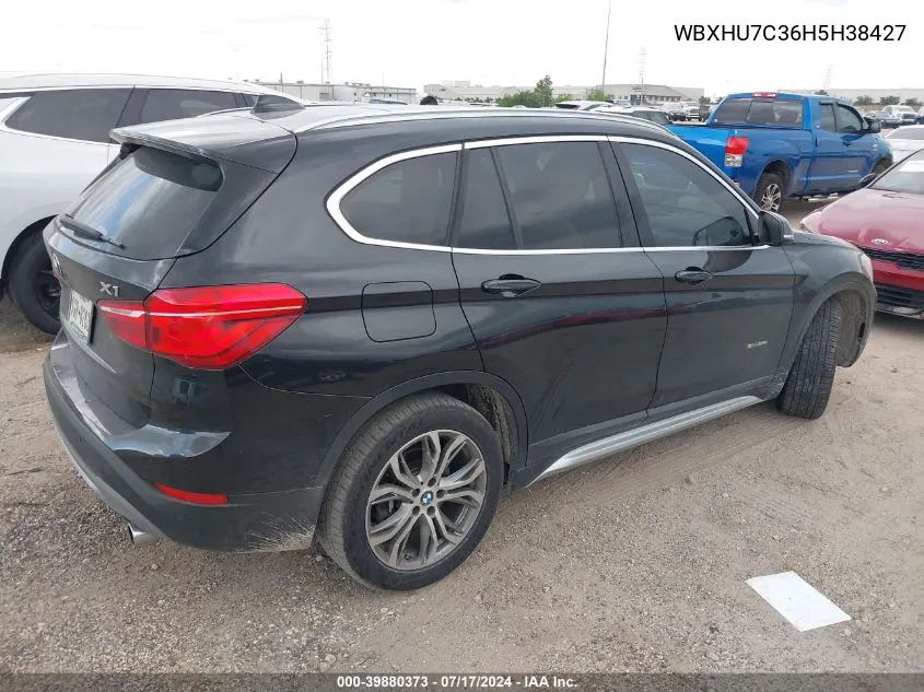 2017 BMW X1 Sdrive28I VIN: WBXHU7C36H5H38427 Lot: 39880373