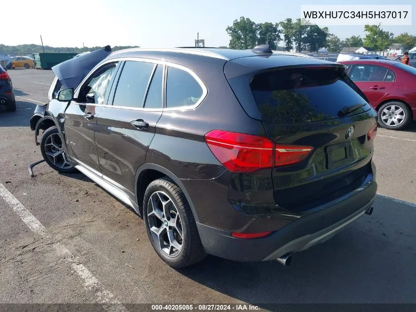 2017 BMW X1 Sdrive28I VIN: WBXHU7C34H5H37017 Lot: 40205085