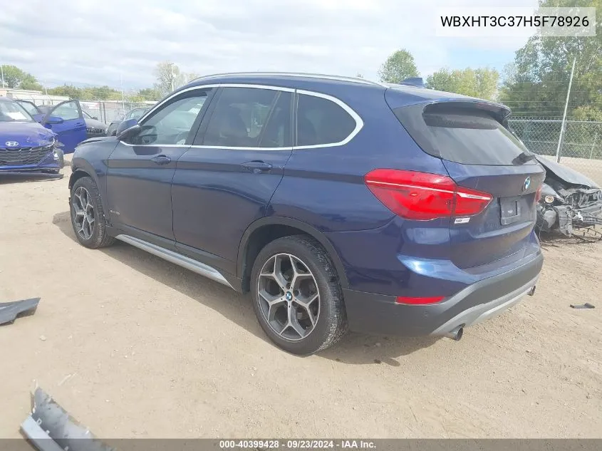 2017 BMW X1 xDrive28I VIN: WBXHT3C37H5F78926 Lot: 40399428