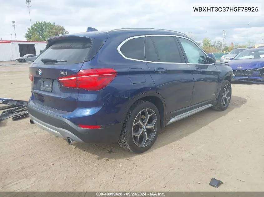 2017 BMW X1 xDrive28I VIN: WBXHT3C37H5F78926 Lot: 40399428