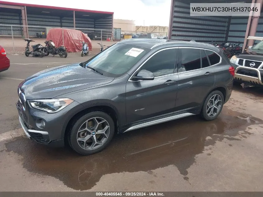 2017 BMW X1 Sdrive28I VIN: WBXHU7C30H5H37046 Lot: 40405545