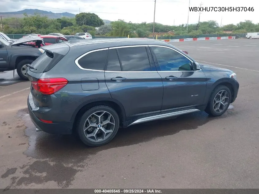 2017 BMW X1 Sdrive28I VIN: WBXHU7C30H5H37046 Lot: 40405545