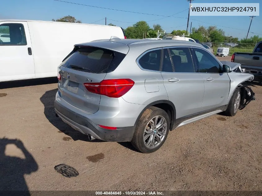 2017 BMW X1 Sdrive28I VIN: WBXHU7C32HP924791 Lot: 40484845