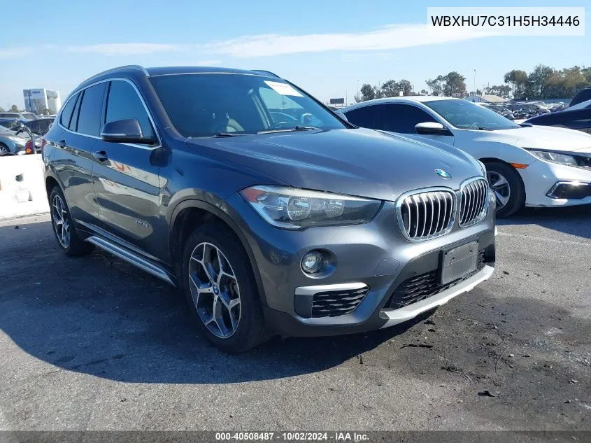 2017 BMW X1 Sdrive28I VIN: WBXHU7C31H5H34446 Lot: 40508487