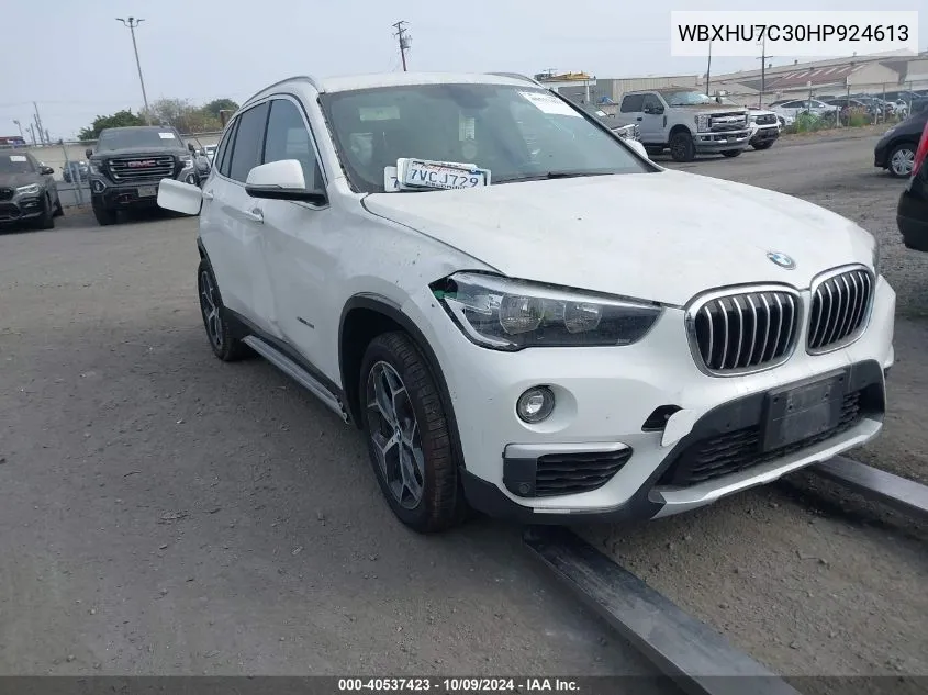 2017 BMW X1 Sdrive28I VIN: WBXHU7C30HP924613 Lot: 40537423