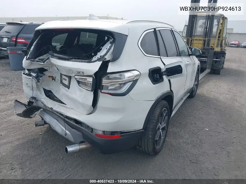 2017 BMW X1 Sdrive28I VIN: WBXHU7C30HP924613 Lot: 40537423