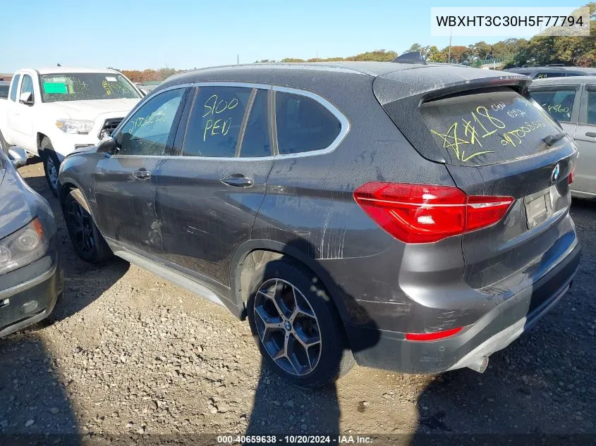 2017 BMW X1 xDrive28I VIN: WBXHT3C30H5F77794 Lot: 40659638