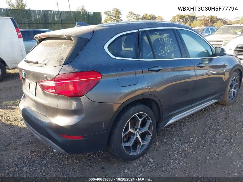 2017 BMW X1 xDrive28I VIN: WBXHT3C30H5F77794 Lot: 40659638