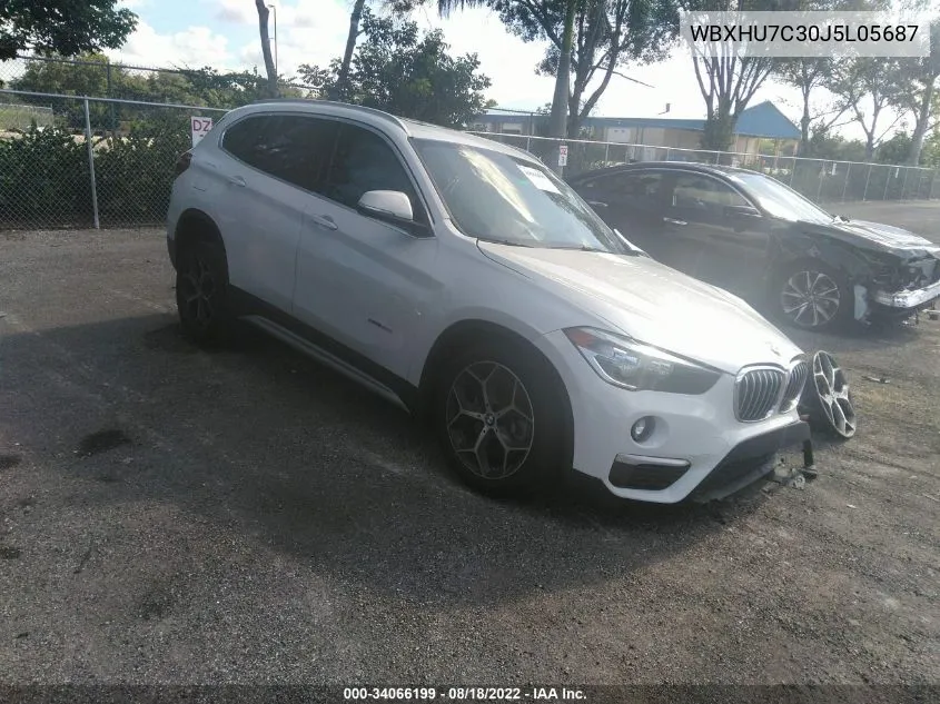 2018 BMW X1 Sdrive28I VIN: WBXHU7C30J5L05687 Lot: 34066199