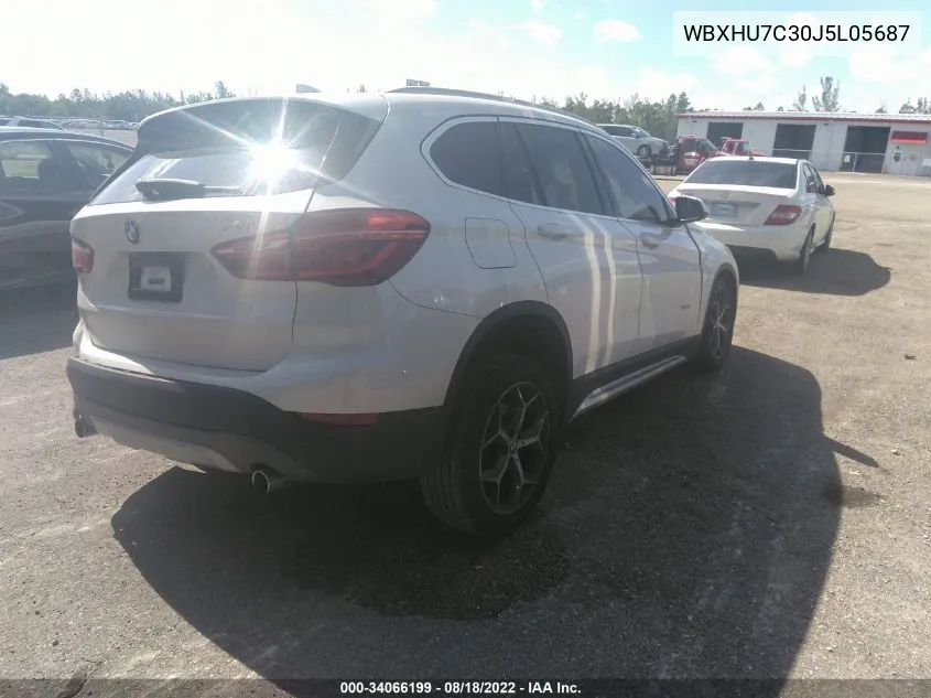 2018 BMW X1 Sdrive28I VIN: WBXHU7C30J5L05687 Lot: 34066199