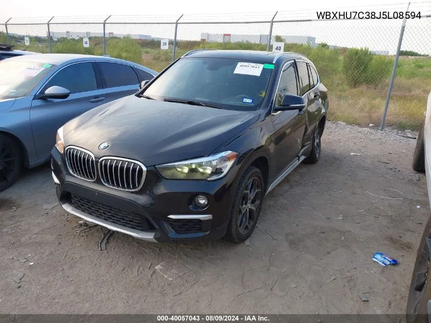 2018 BMW X1 Sdrive28I VIN: WBXHU7C38J5L08594 Lot: 40057043