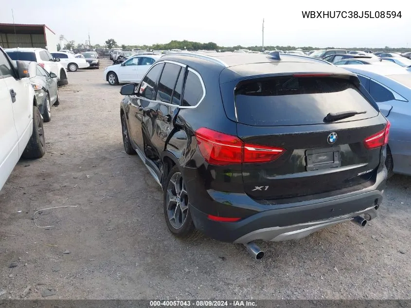 2018 BMW X1 Sdrive28I VIN: WBXHU7C38J5L08594 Lot: 40057043