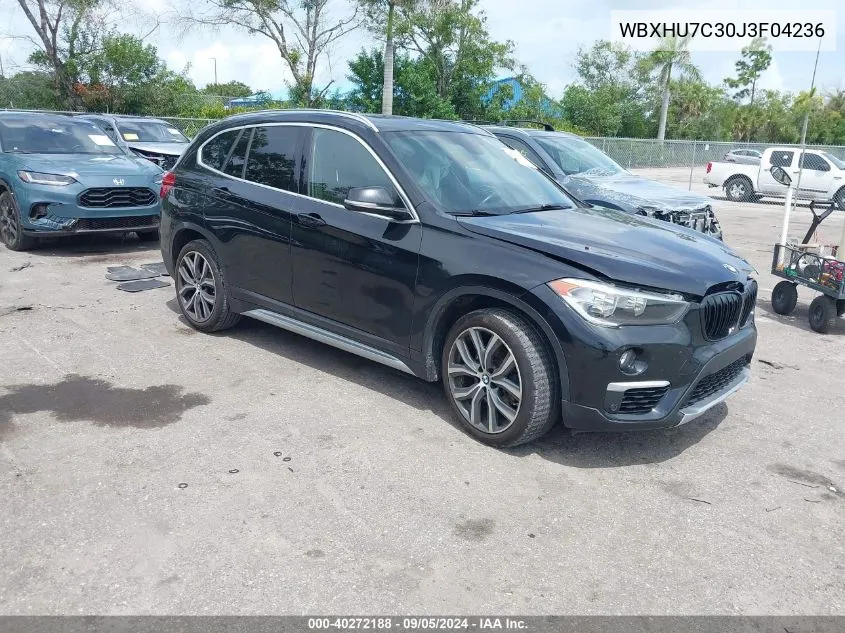 2018 BMW X1 Sdrive28I VIN: WBXHU7C30J3F04236 Lot: 40272188